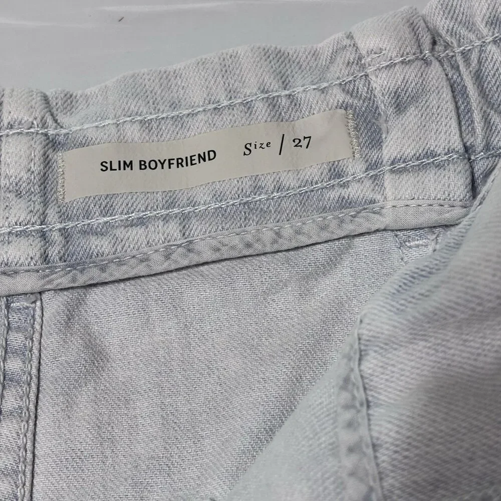 Pilcro Anthropologie Denim Shorts Women Elastic Waist Tie Light Wash Casual 27 - Picture 11 of 13